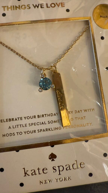 Dive In March Birthstone Necklace