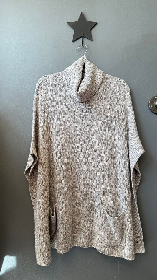 Turtleneck Pocket Poncho