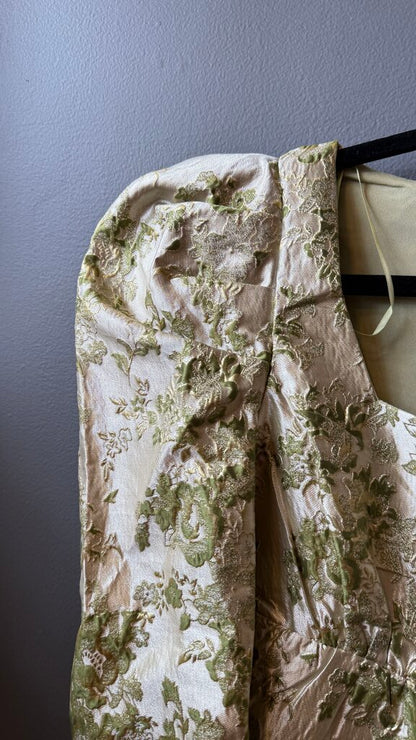 Metallic Jacquard Blouse