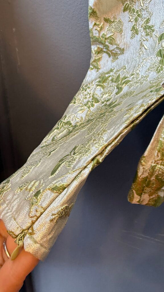 Metallic Jacquard Blouse