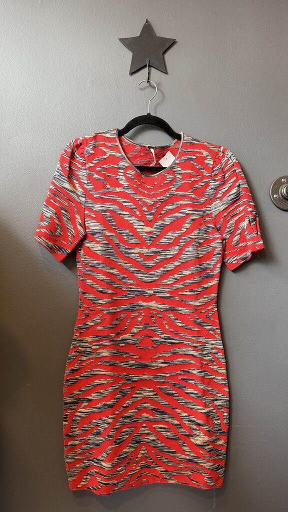 Knit Puff Sleeve Sheath Dress