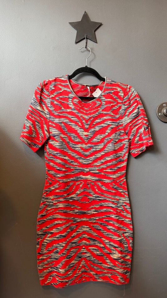 Knit Puff Sleeve Sheath Dress