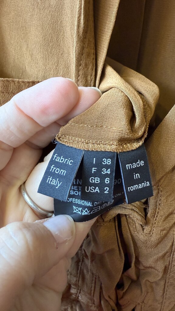 Silk Lace Up Shirtdress