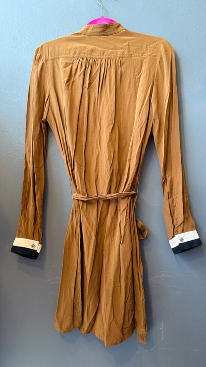 Silk Lace Up Shirtdress