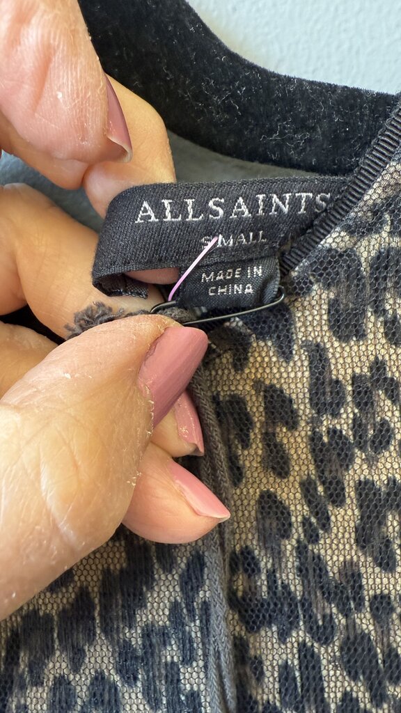 Leopard Mesh Overlay Midi Dress