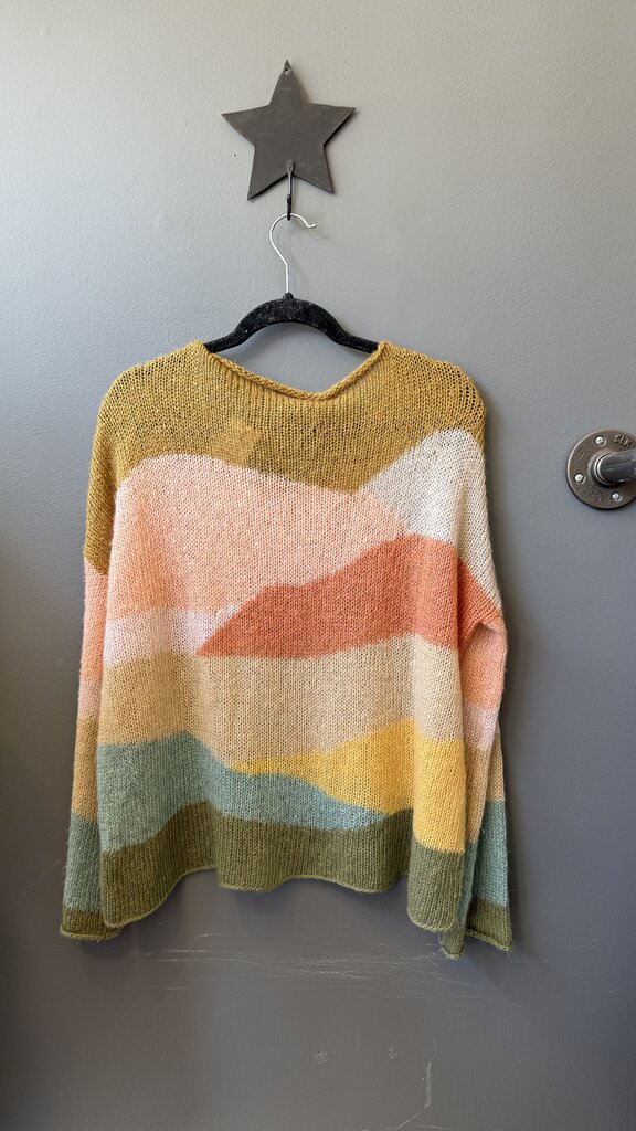 Mohair Blend Multi Colored Sweater