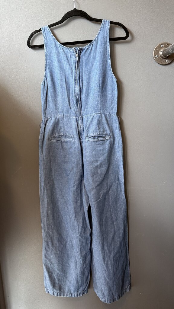 Wide Leg Chambray Jumpsuit