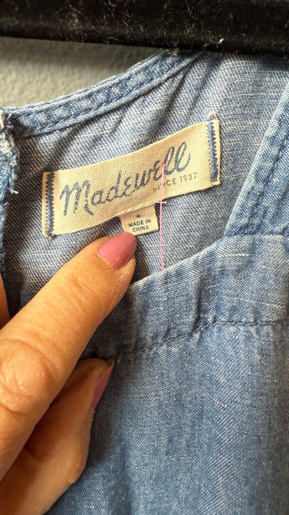 Wide Leg Chambray Jumpsuit