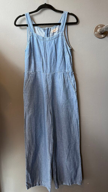 Wide Leg Chambray Jumpsuit