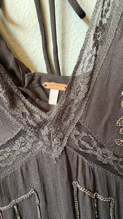 Beaded Sheer Midi Dress