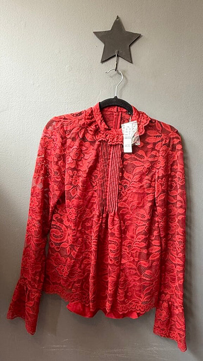 High Neck Lace Blouse