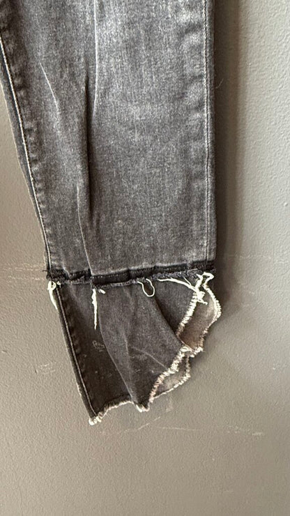 Ruby Raw Hem Black Jeans