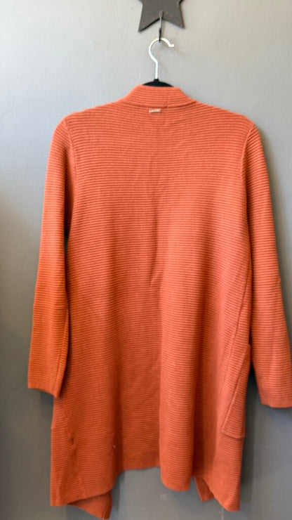 Ribbed Open Front Cardigan Sweater