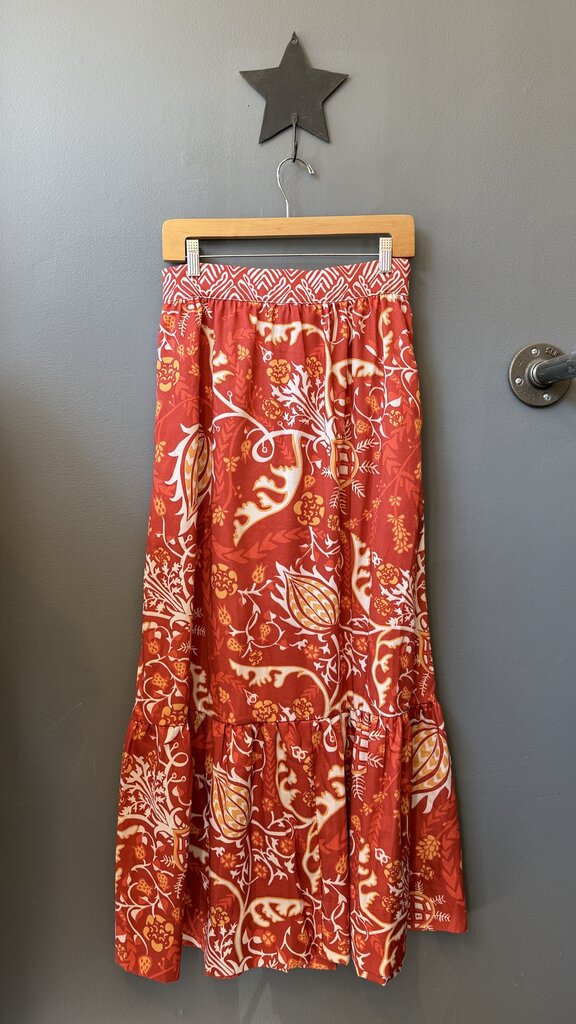 Button Front Maxi Skirt