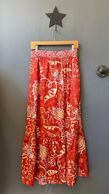 Button Front Maxi Skirt