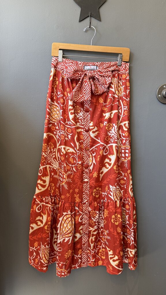 Button Front Maxi Skirt