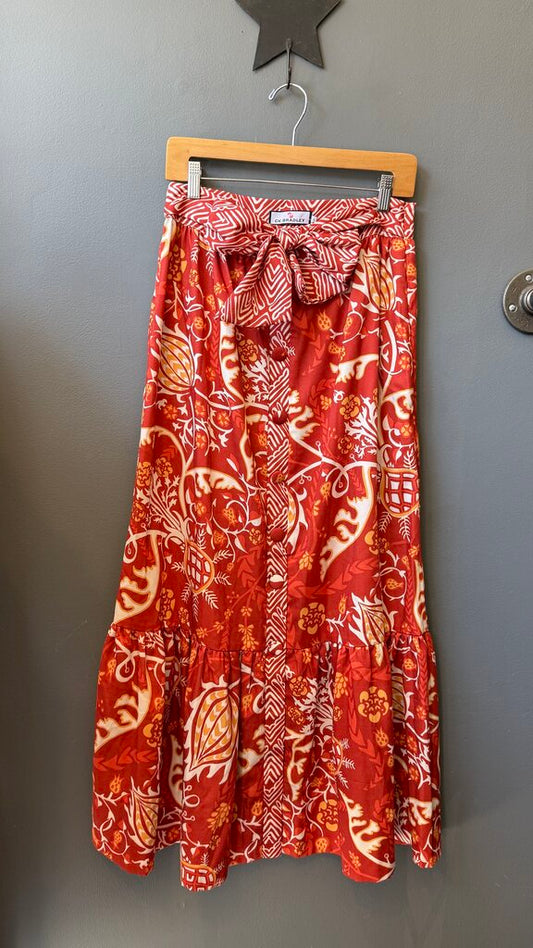 Button Front Maxi Skirt