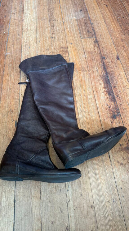 Leather Tall OTK Boots