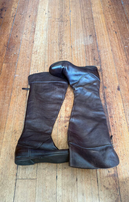 Leather Tall OTK Boots