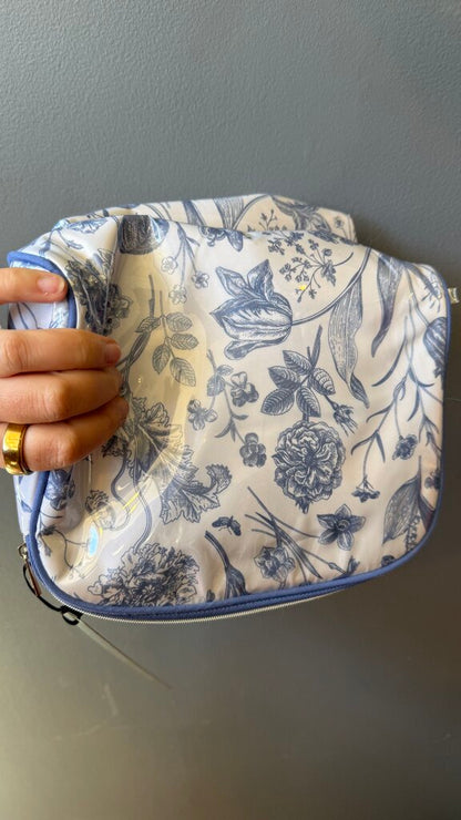 Floral Pastic Cosmetic Case 2 Set