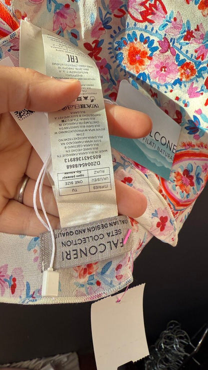 Paisley Watercolor Silk Square Scarf