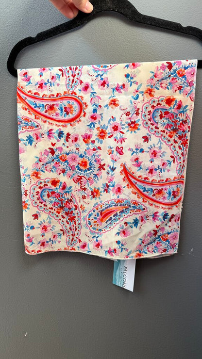 Paisley Watercolor Silk Square Scarf