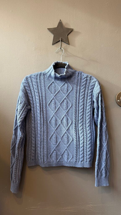 Cableknit Mockneck Sweater