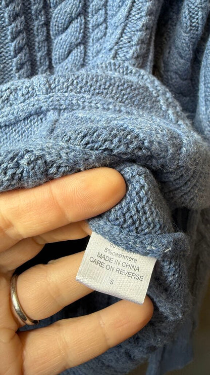 Cableknit Mockneck Sweater