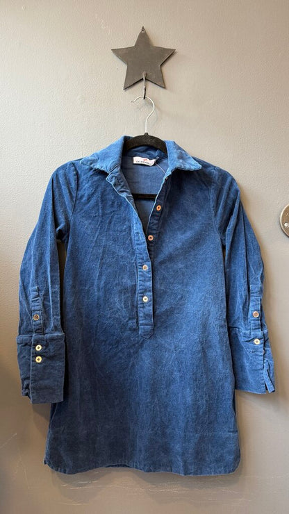 Corduroy Popover Tunic Top