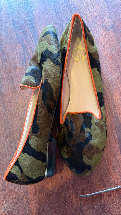 Ponyhair Camo Loafer Flats