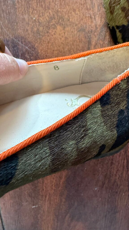 Ponyhair Camo Loafer Flats