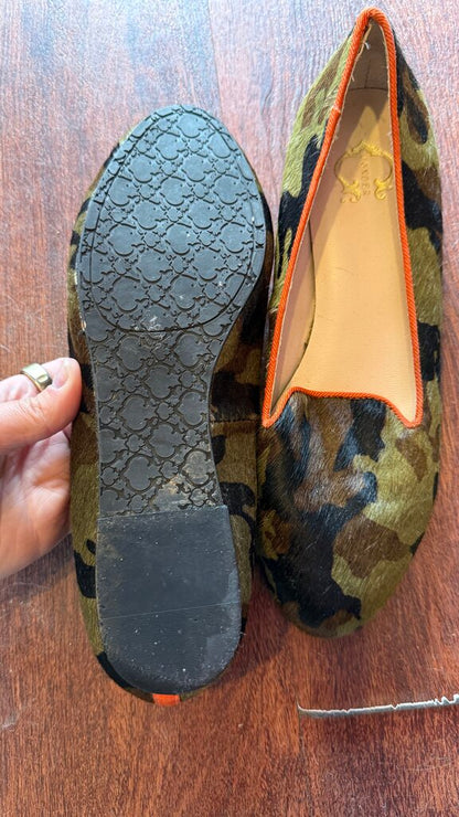 Ponyhair Camo Loafer Flats