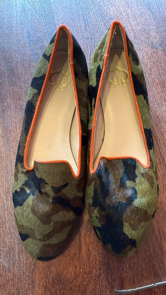 Ponyhair Camo Loafer Flats