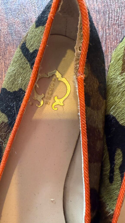 Ponyhair Camo Loafer Flats