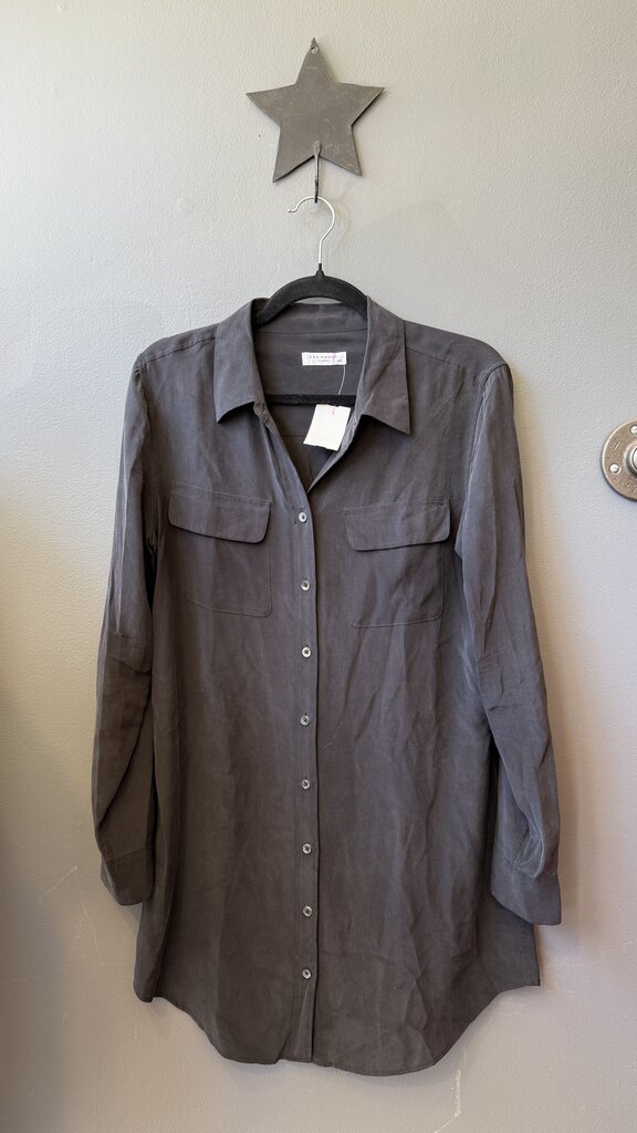 Silk Pocket Shirtdress