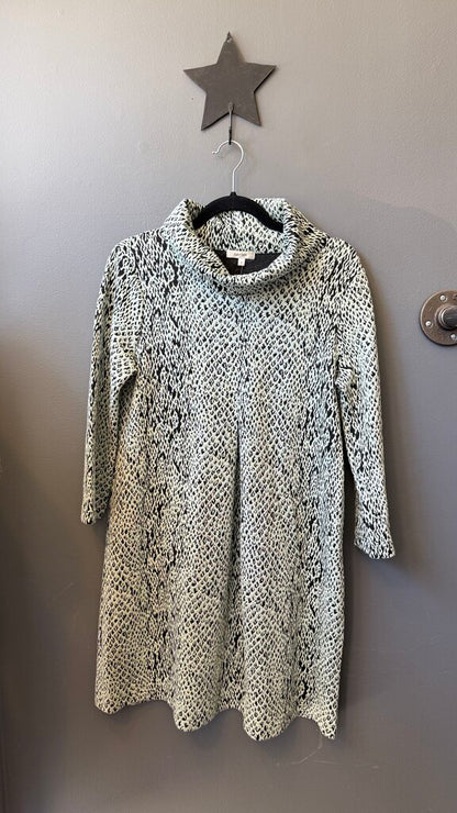 Knit Funnelneck Swing Dress