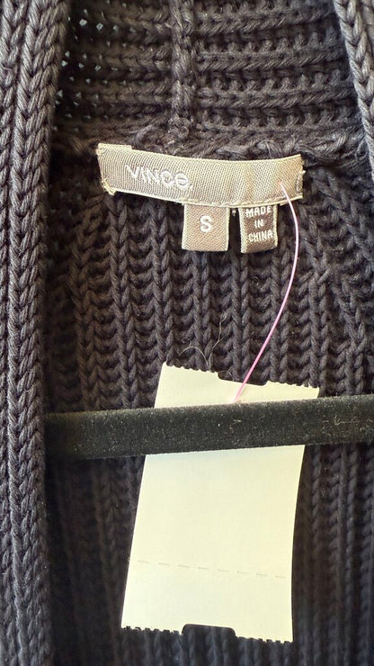 Heavy Cotton Ribbed Cardigan Sweater