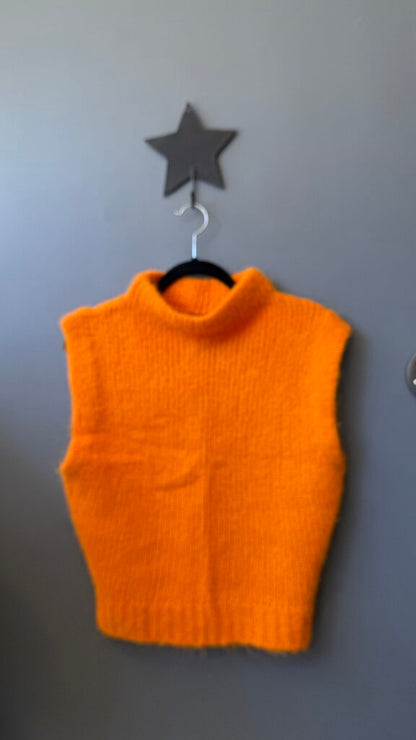 Mockneck Sleeveless Sweater
