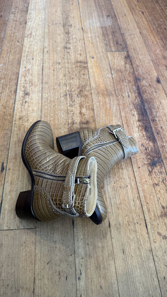 Croc Embossed Booties