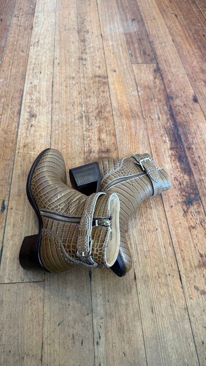 Croc Embossed Booties