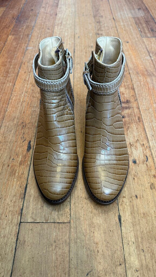 Croc Embossed Booties