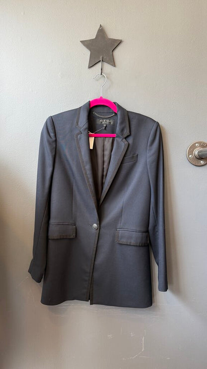 Longline Grosgrain Trim Blazer