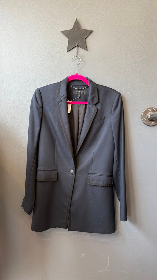 Longline Grosgrain Trim Blazer