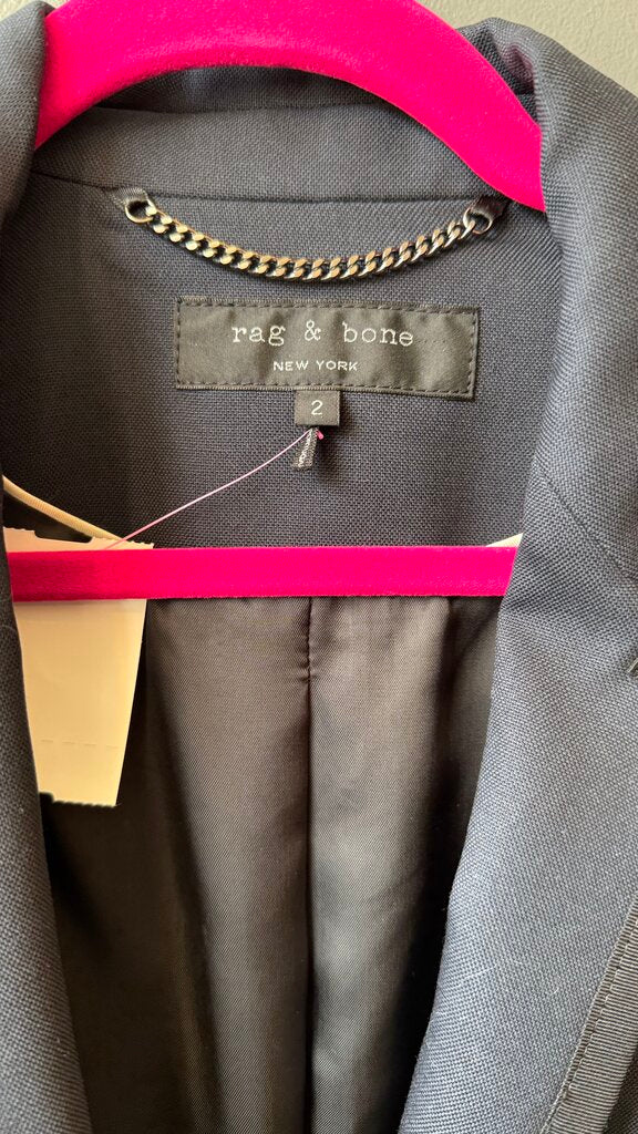 Longline Grosgrain Trim Blazer