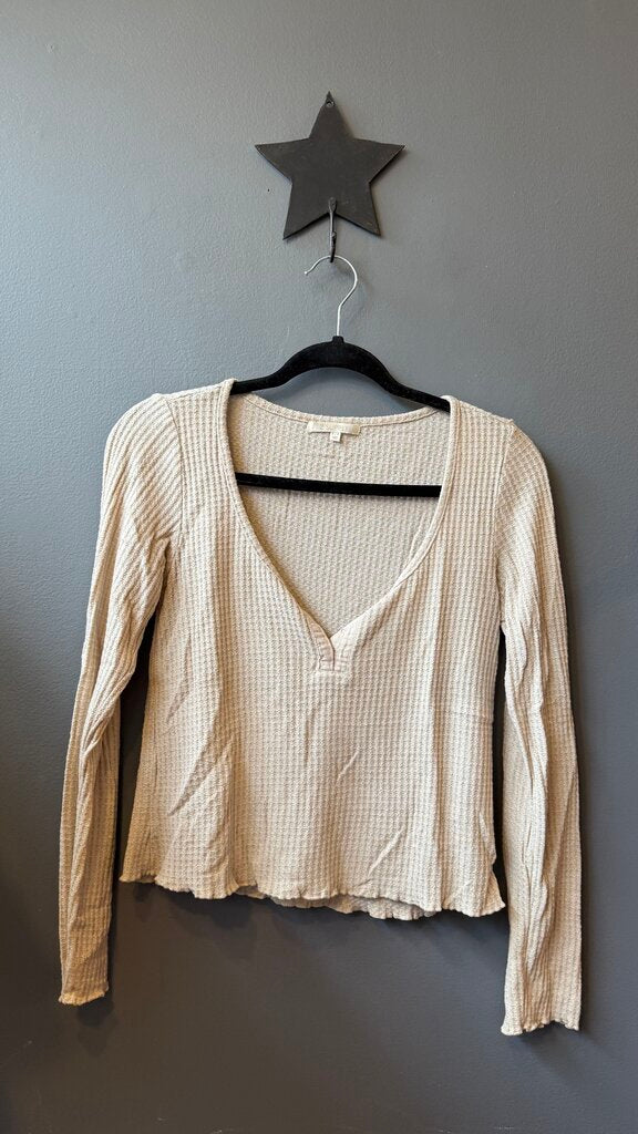 Wafle Scoop Neck Longsleeve