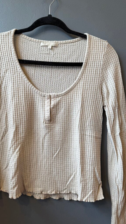 Wafle Scoop Neck Longsleeve