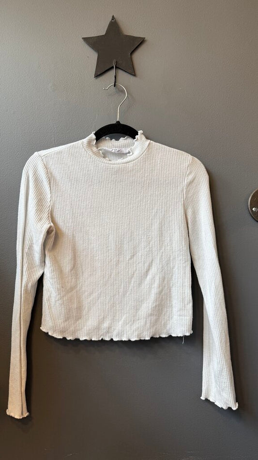 Ribbed Mockneck Tee