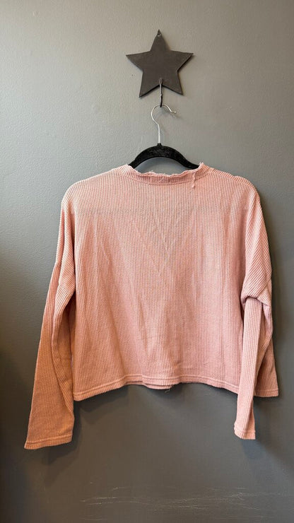 Waffle V neck Cardigan