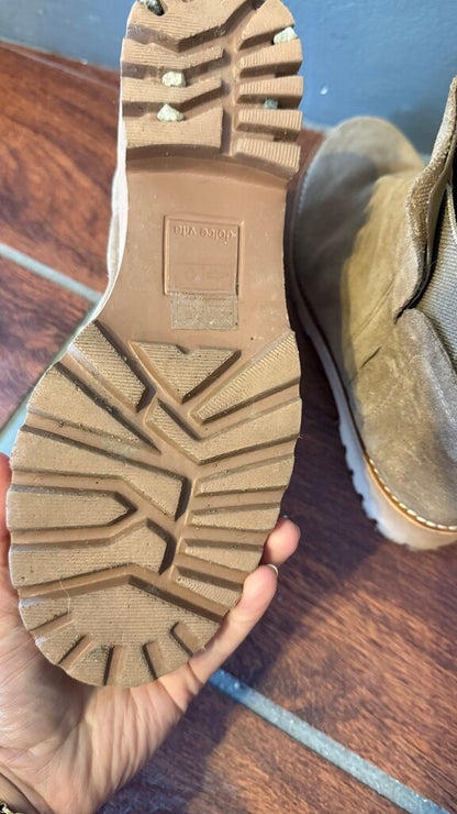Lug Sole Suede Booties