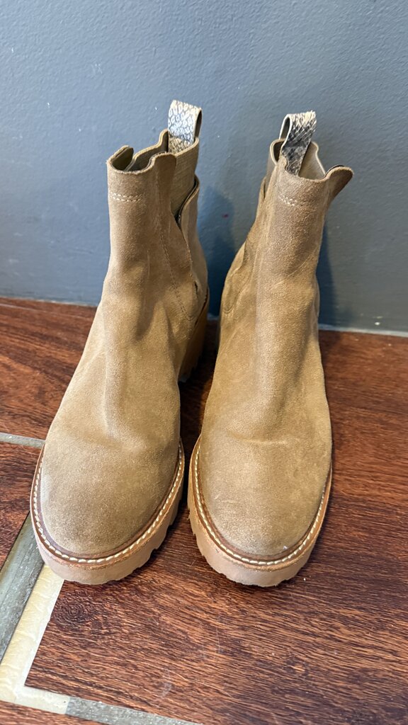 Lug Sole Suede Booties